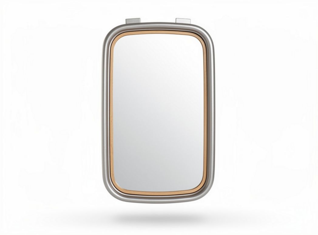 Miroir de maquillage avec encadrement en métal - Usage personnel dans la salle de bain ou sur coiffeuse - 25 x 15 x 2cm