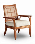 Chaise en rotin pour intérieur et extérieur avec coussin - 80 x 60 x 90cm