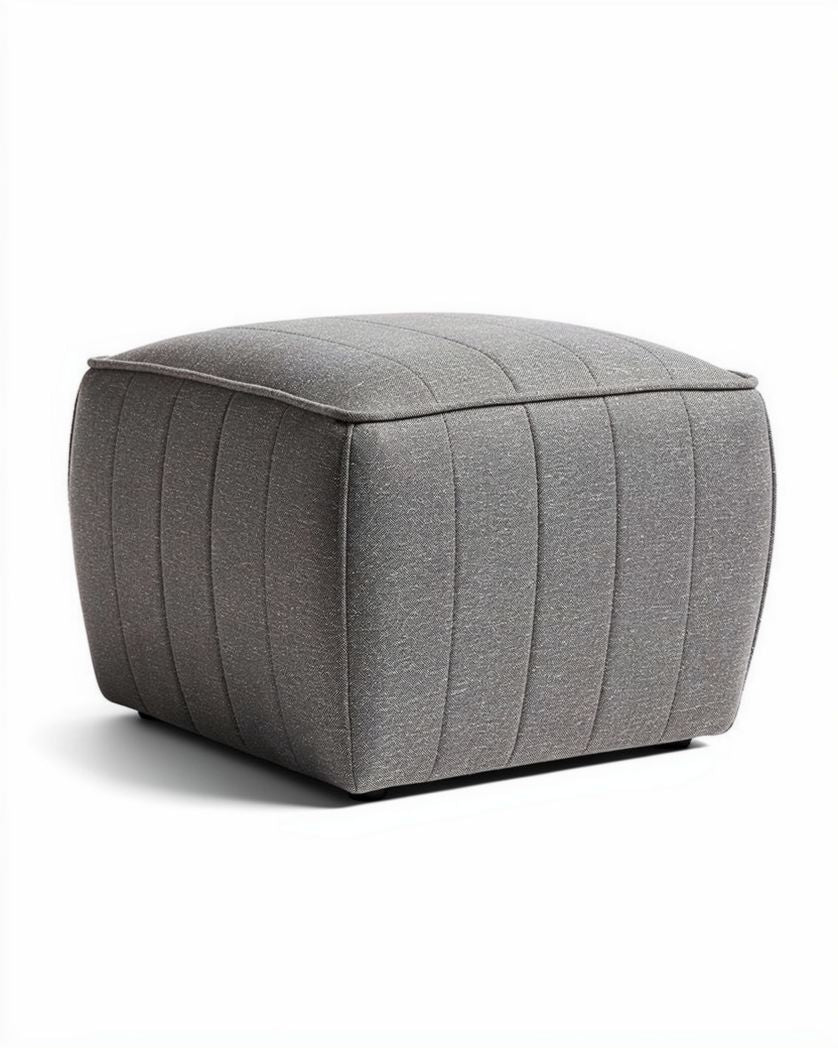 Pouf d'assise pour salon en tissu - 45 x 45 x 30cm