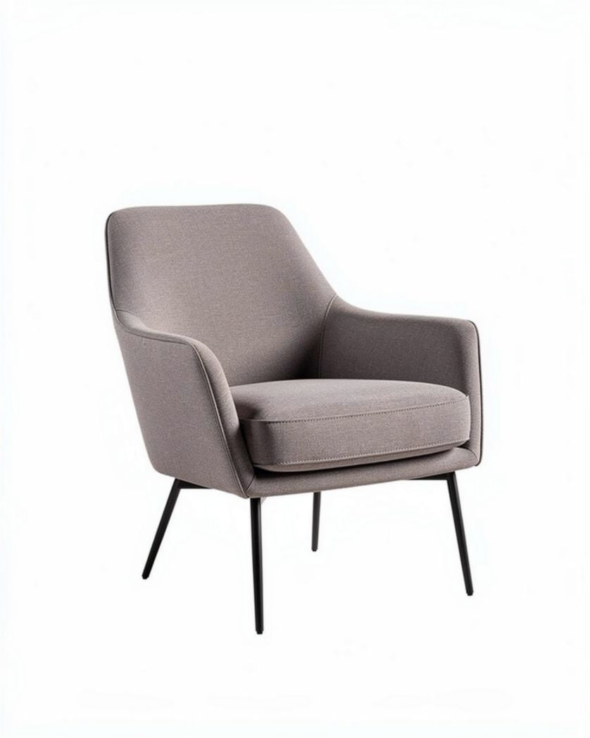 Fauteuil en tissu pour salon ou bureau en bois et textile - 80 x 80 x 80cm